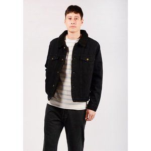 Rollas Black Sherpa Denim Jacket